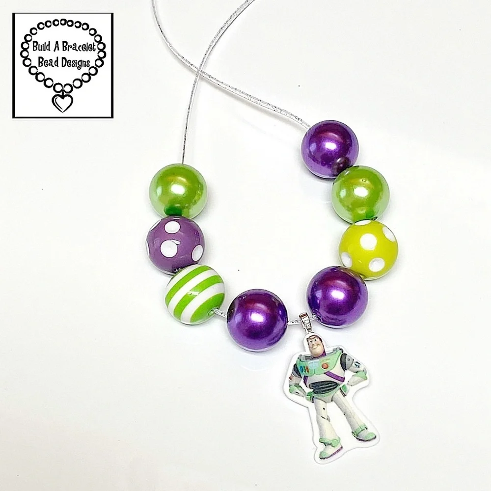 Handmade Toy Story Buzz Lightyear-Inspired Adjustable Disney Character Necklace